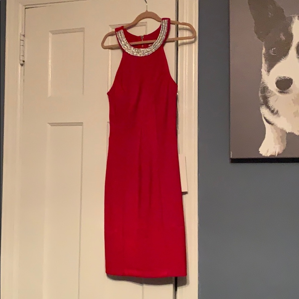 Red bodycon dress